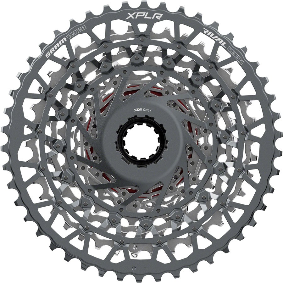 SRAM Rival XPLR XG-1351 Cassette – 13-Speed, 10-46t, For XDR Driver, Silver, E1