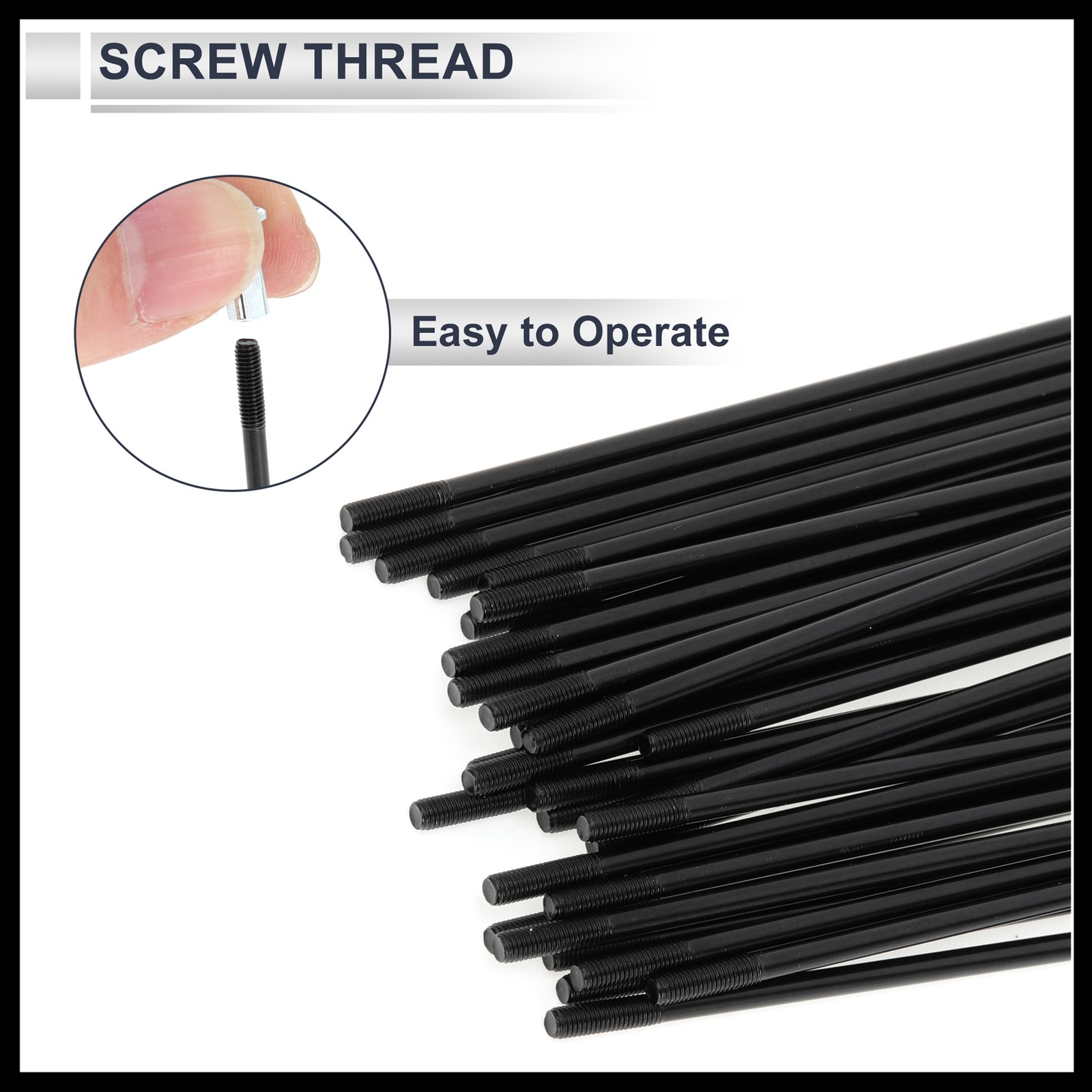 1 Set 12G 245mm Length Bicycle Spokes Nipple Carbon Steel Universal