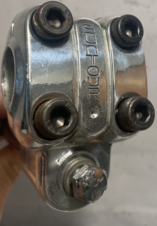 POLISHED SUNTOUR SLANT STEM BMX OLD SCHOOL SHINY VINTAGE SURVIVOR HTF