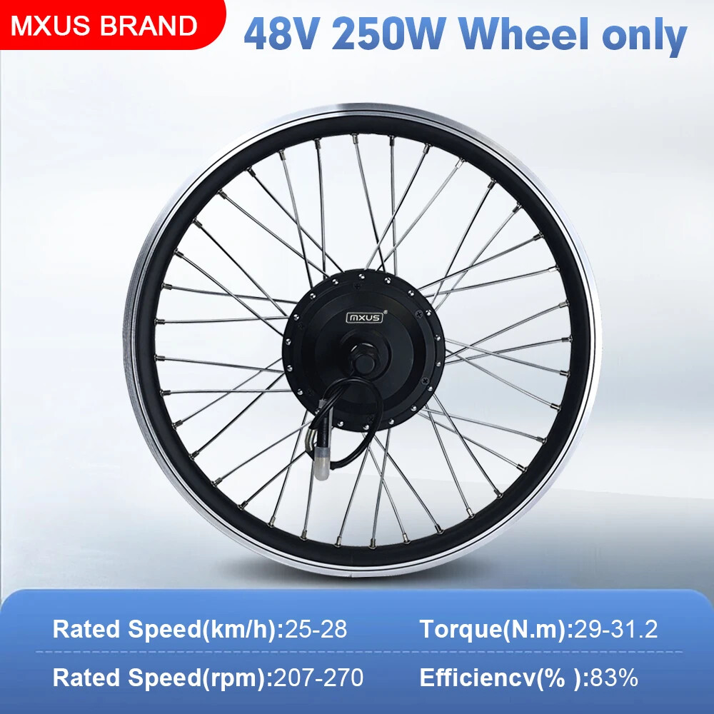 MTB Ebike Conversion Kit 36/48V 250W Brushless Front Rear Hub Motor 16-29In 700C
