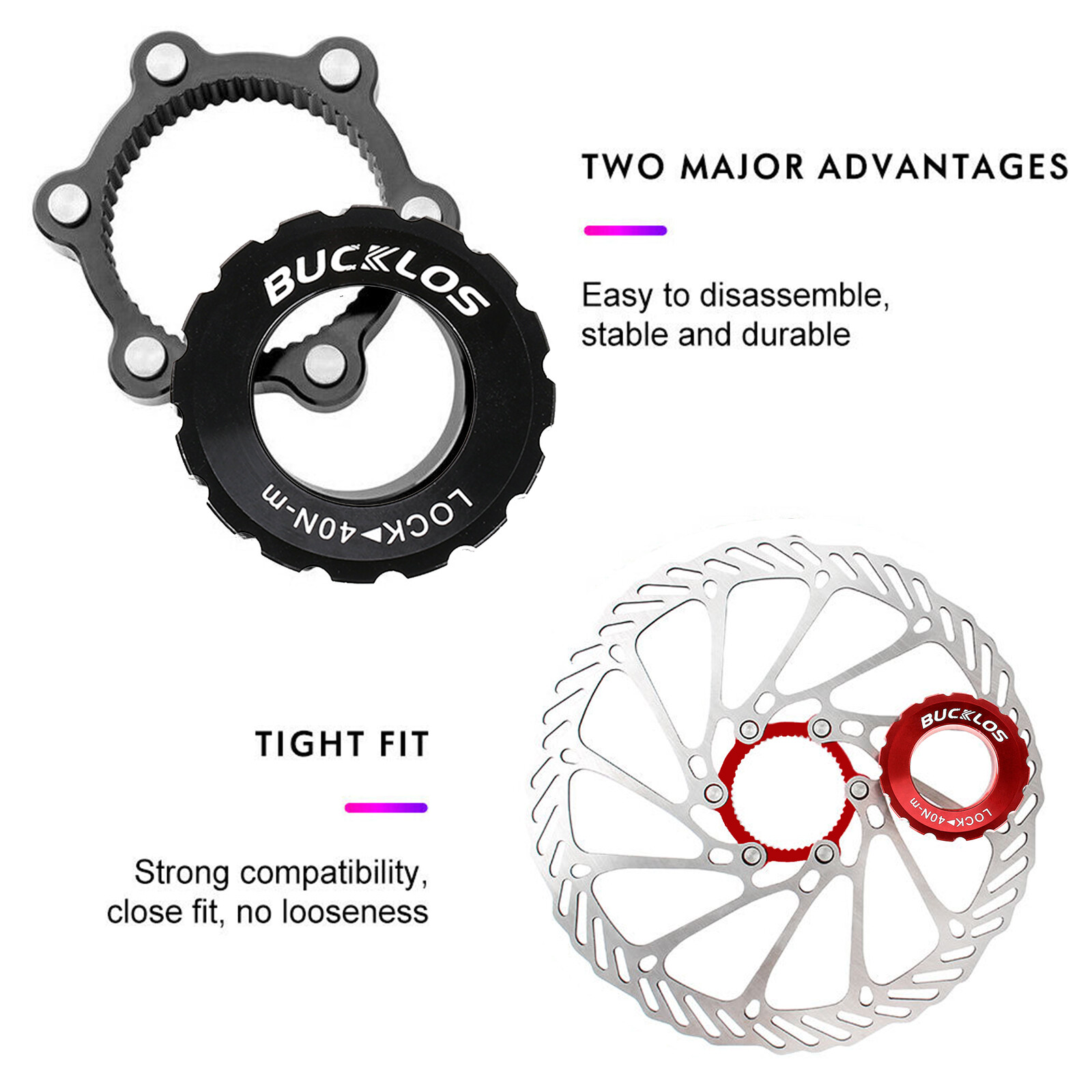 6-Hole Center Lock Conversion Mountain Road Bike 6 Bolt Disc Brake Rotor Adapter