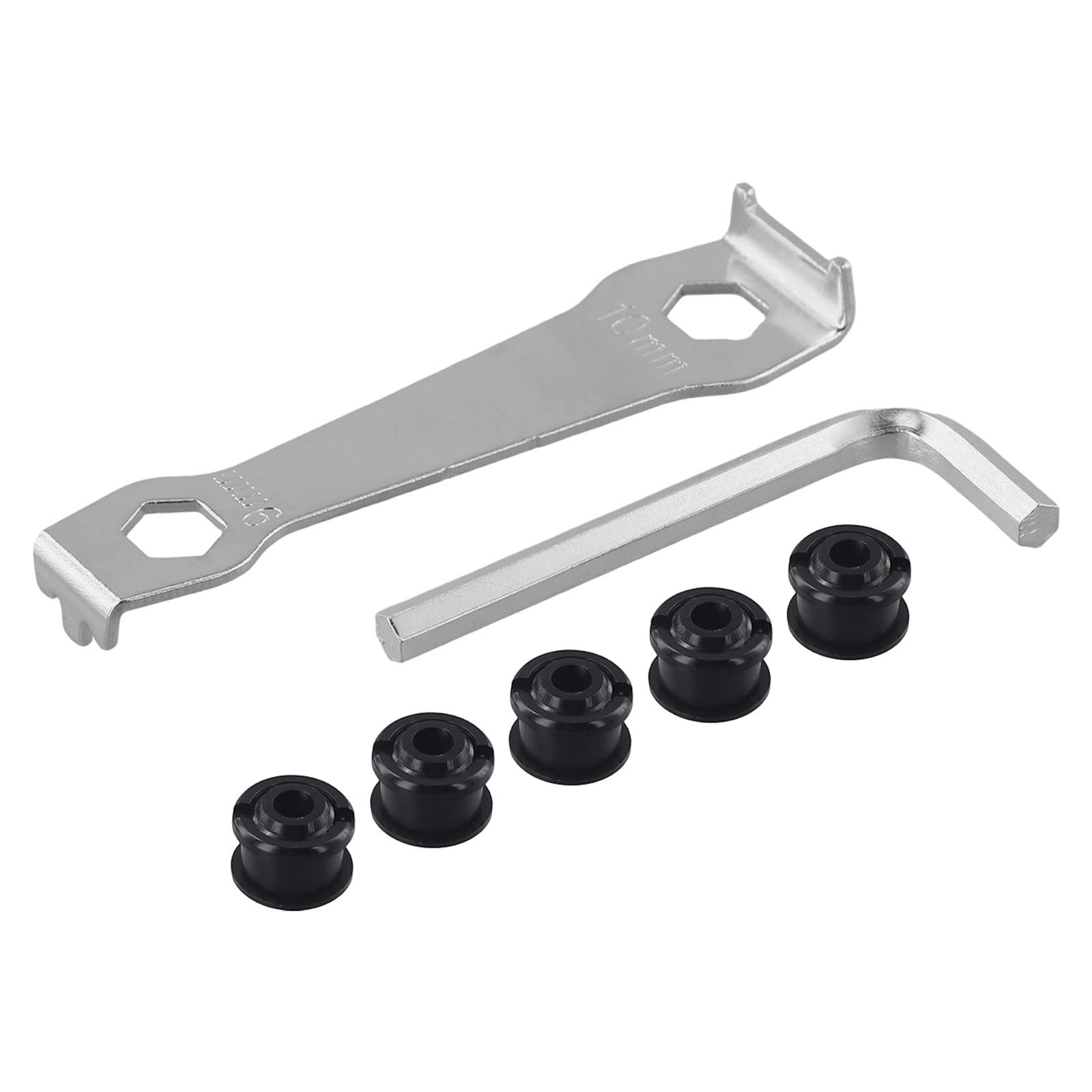 Bike Single Chainwheel Bolt Set with Mounting Tools for DIY Bicycle Projects
