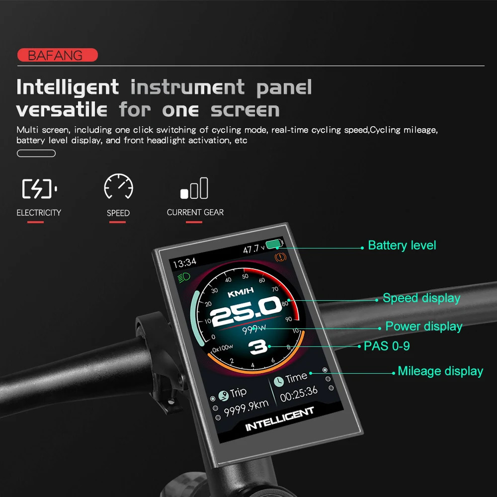 LCD P860C Intelligent Display Electric Bike Screen BBS01B BBS02B BBSHD Mid Motor