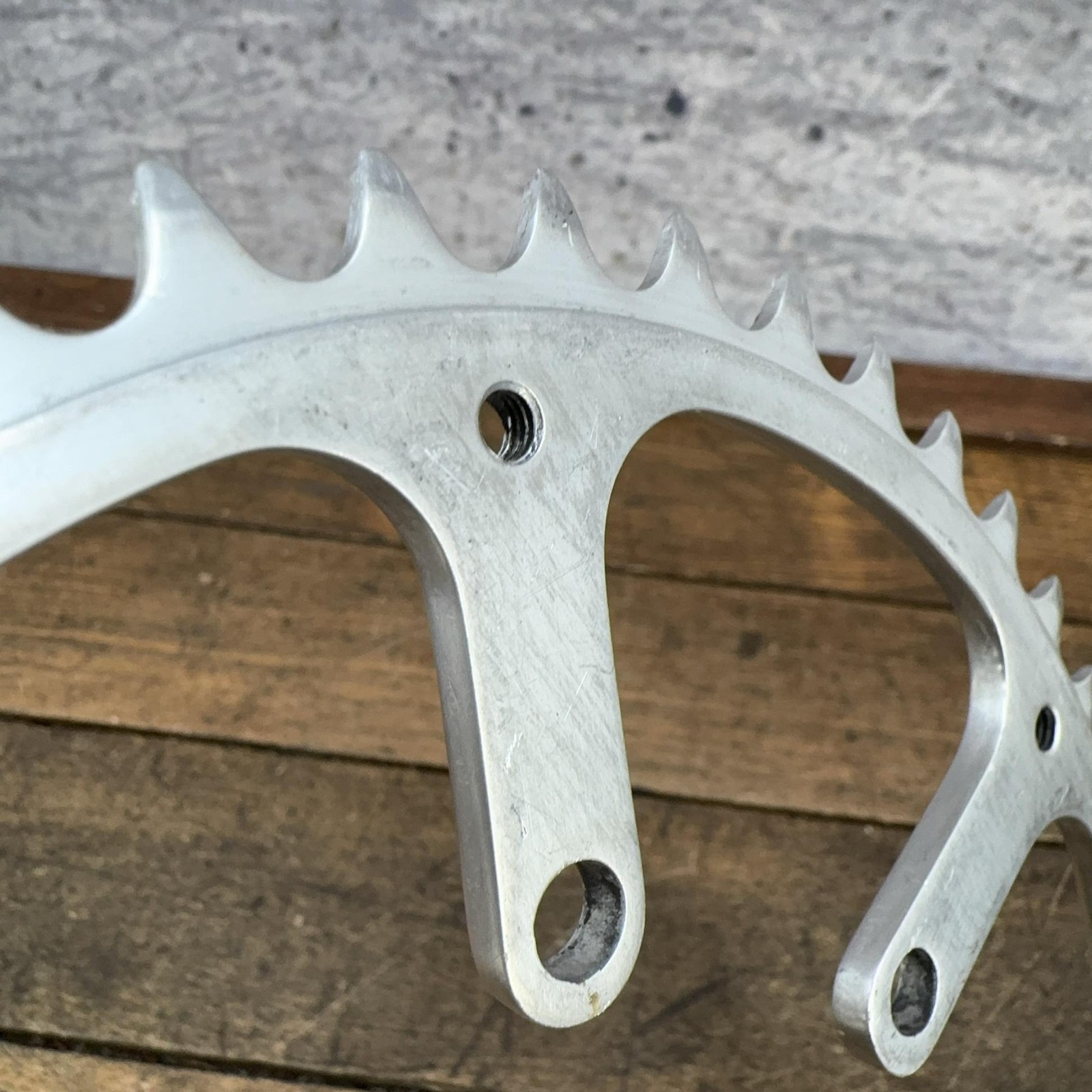 Vintage TA 48T Chainring 80 BCD 5-Arm Silver Aluminum Bike Outer 48 Tooth
