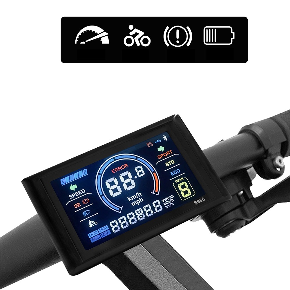 E-bike 24V-72V S966 Colorful LCD Display Control Panel Meter with NFC Card HAU