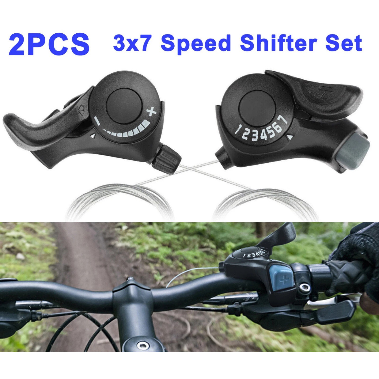 3×7 21-Speed Shifters w/Durable Construction Aluminum Steel & Premium Plastic