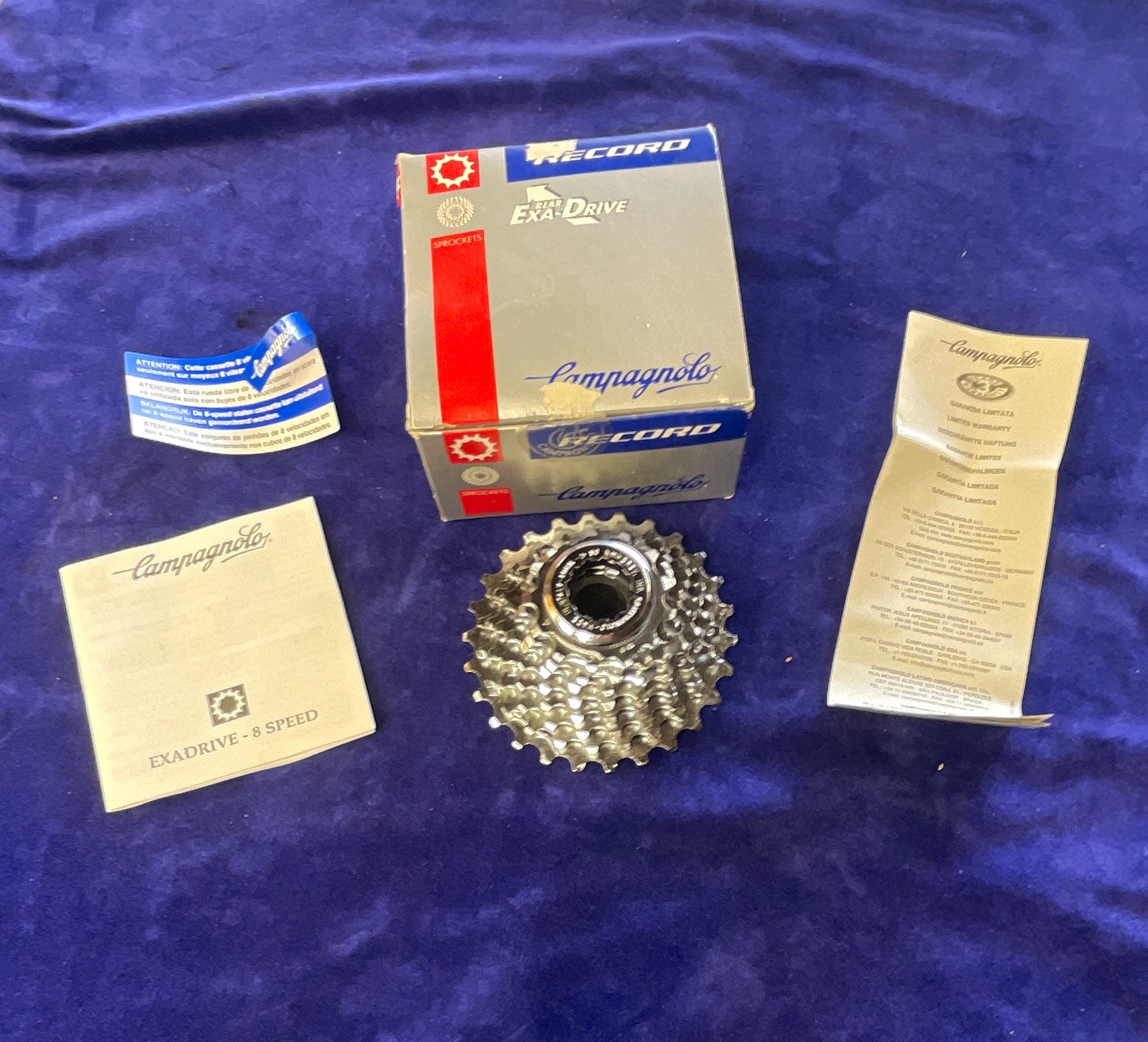 Campagnolo Record EXA-Drive 8-Speed Road Cassette Silver 13-26T. NOS
