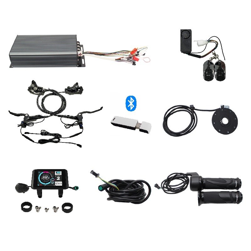 100A 48V-72V 3000W-5000W eBike Sabvoton Controller Display Hydraulic Brakes Kit