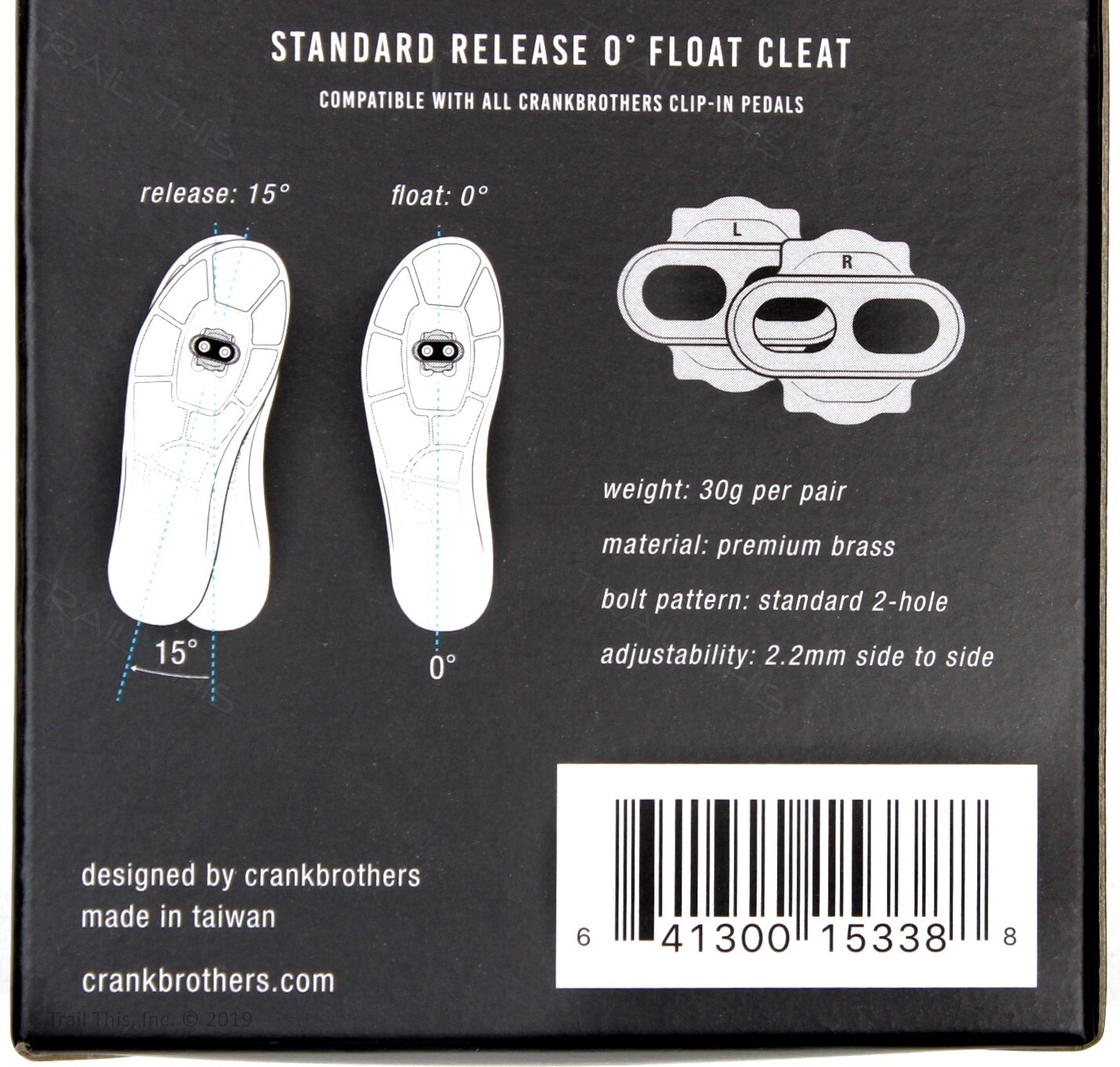 Crank Brothers Reduced Float 0-degree Pedal Cleats fits Eggbeater Candy Mallet