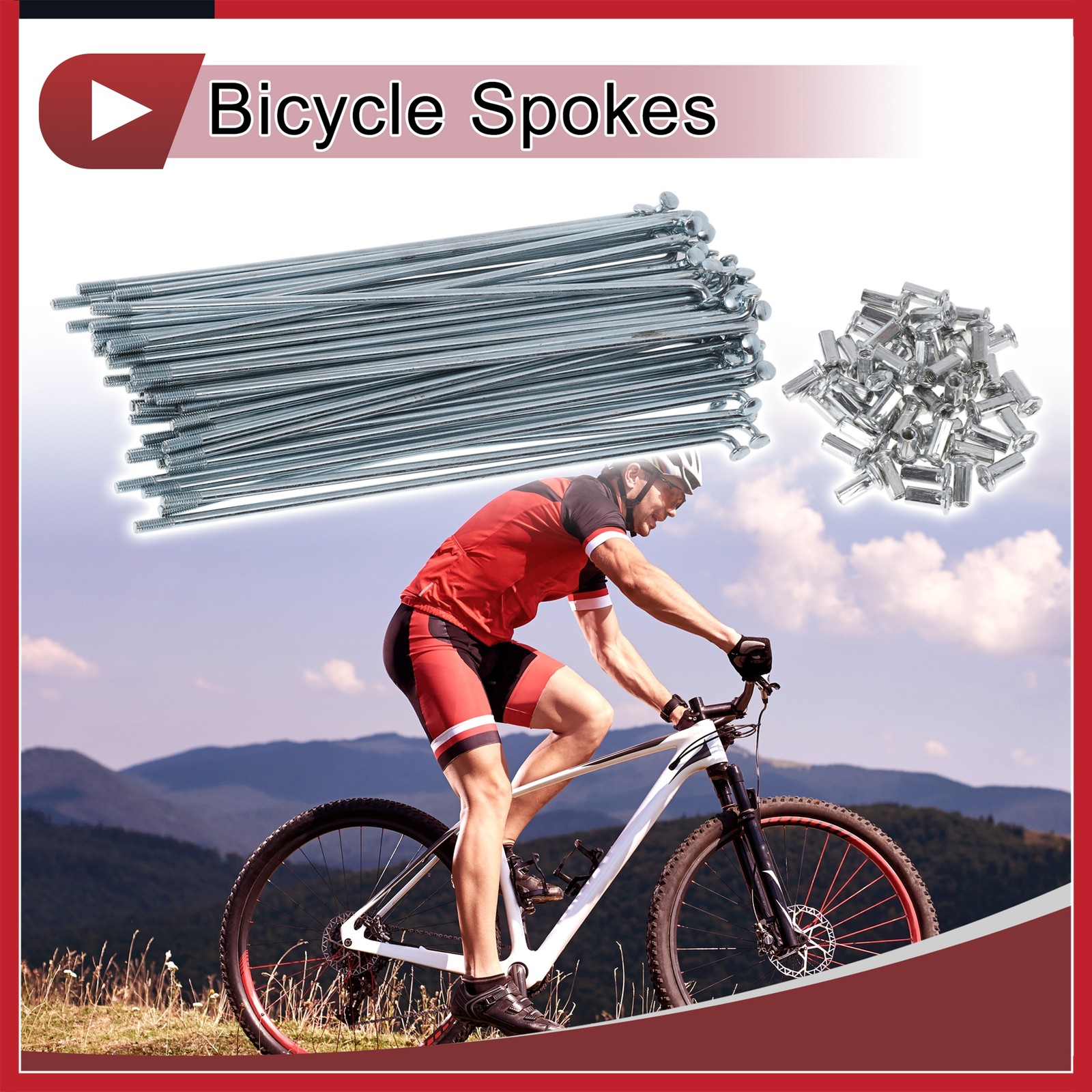 48Set 10G Bicycle Spokes 160mm Bike Wheel Spokes Carbon Steel Galvanized