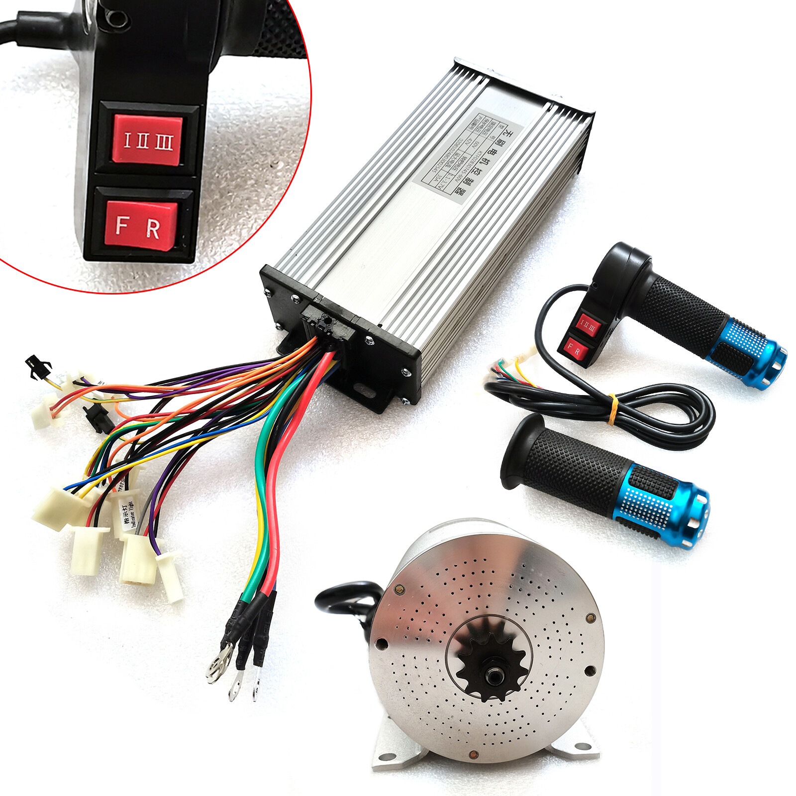 2000W 60V BLDC Motor Kit with Brushless Controller for Electric Scooter E Bike