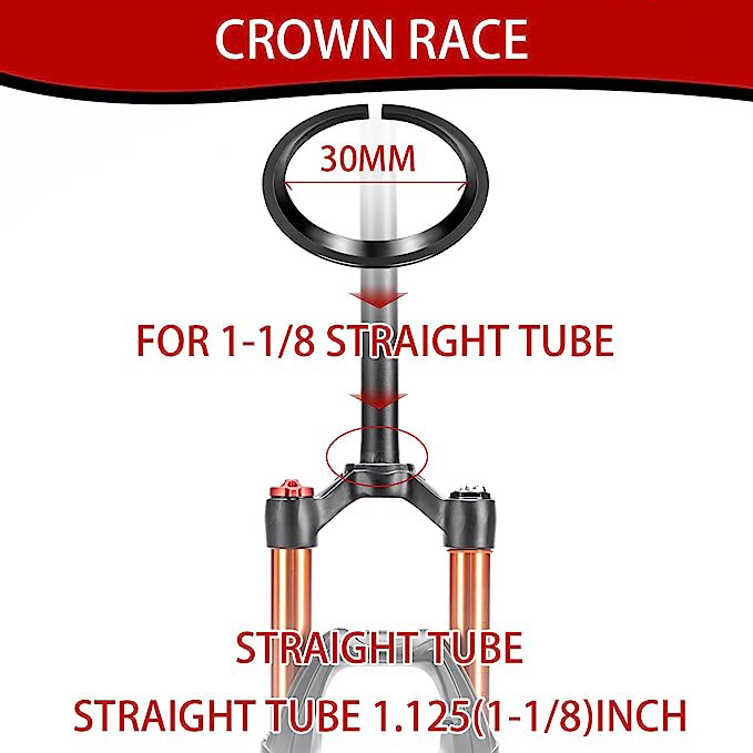 34mm 1-1/8″ Threadless Headset MTB Road Bike Sealed External Bearing Bicycle Kit