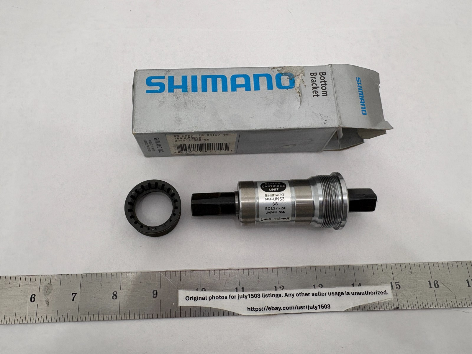 (1) NEW Shimano Bottom Bracket BB-UN53 – 68 BC1.37×24 118mm – READ! (aa)