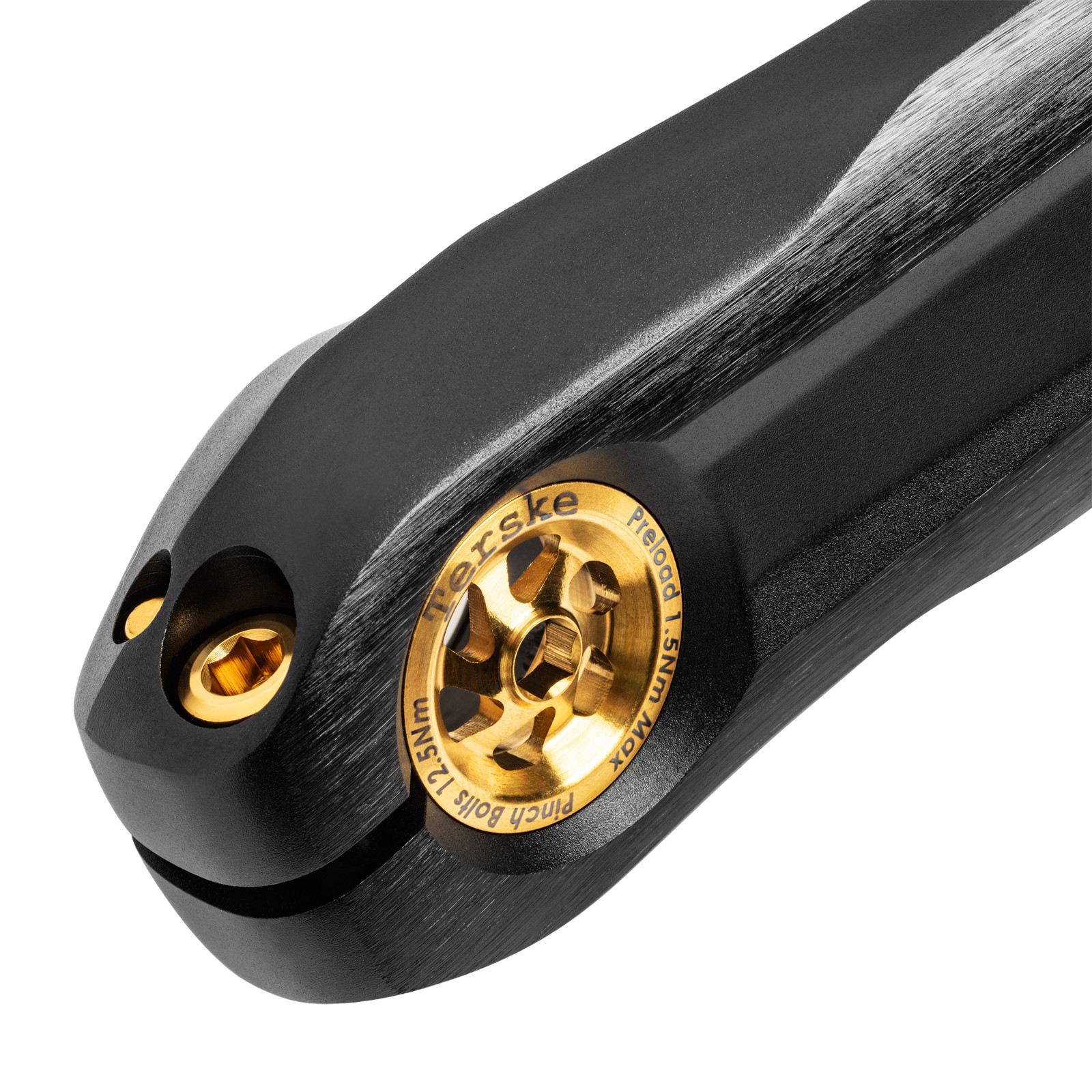 Gold Titanium Preload Cap and Bolt Set for Shimano Hollowtech II Cranksets