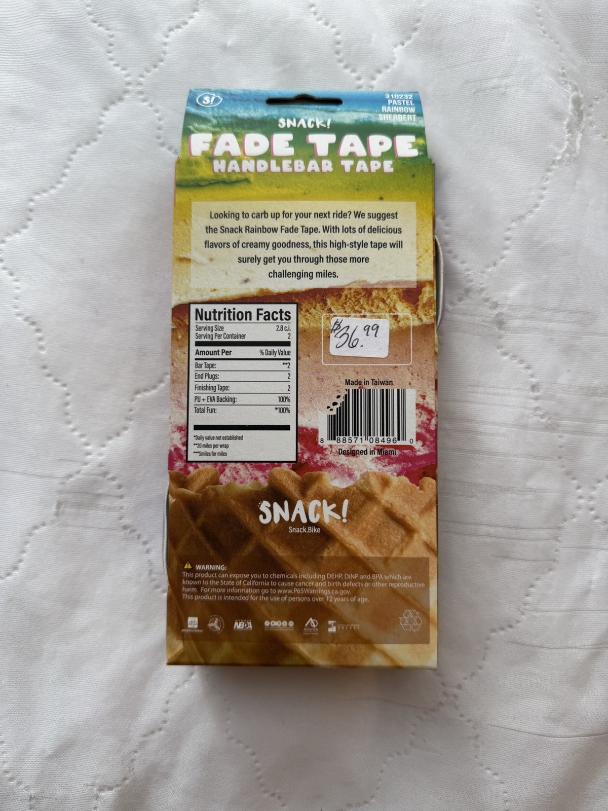 Snack Bike Fade Handlebar Tape Rainbow Sherbert