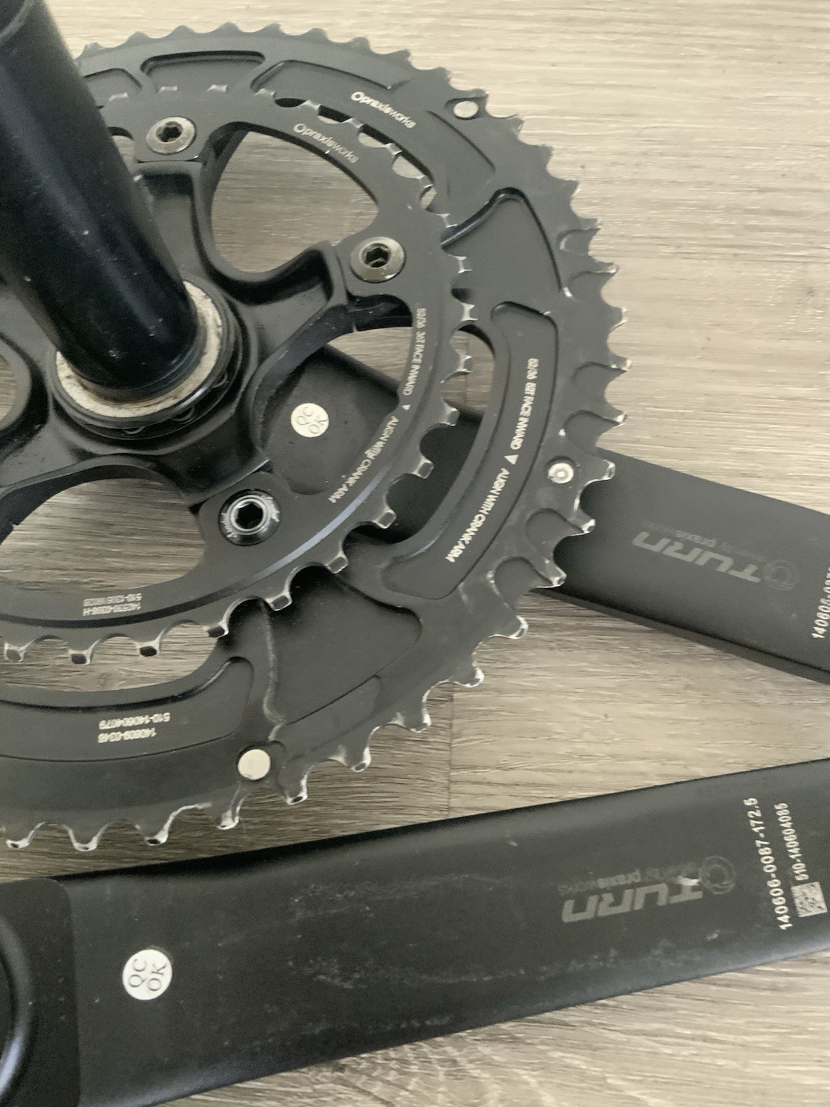 PRAXIS WORKS CRANKSET DOUBLE 172.5 MM ARMS 10 OR 11 SPEED 52-36 TOOTH BB30