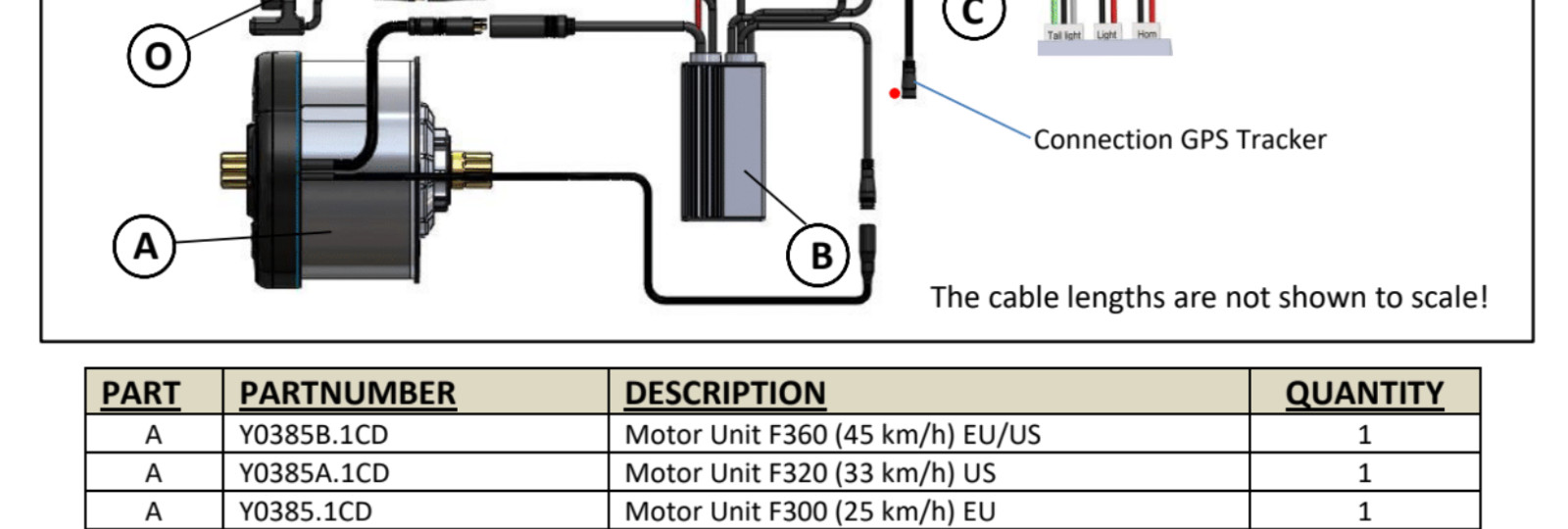 Fuell Flluid 1 Mid-Drive Bofeili Motor Kit Y0385B.1CD 45 km/h F-360 (OEM) *NEW*