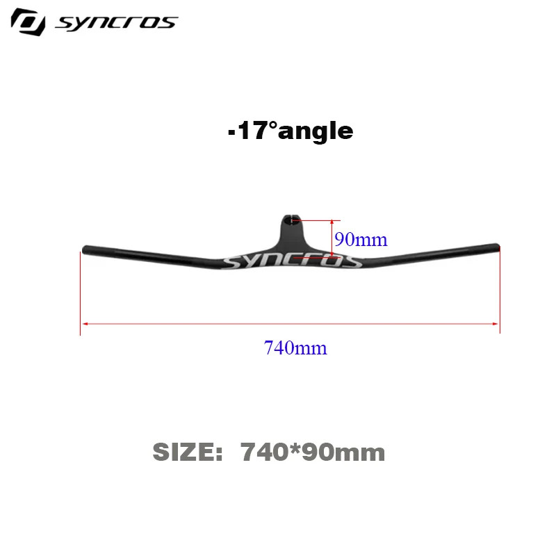 28.6mm -17Degree Carbon Integrated Cockpit Handlebar for Mountain Bike 660~800mm