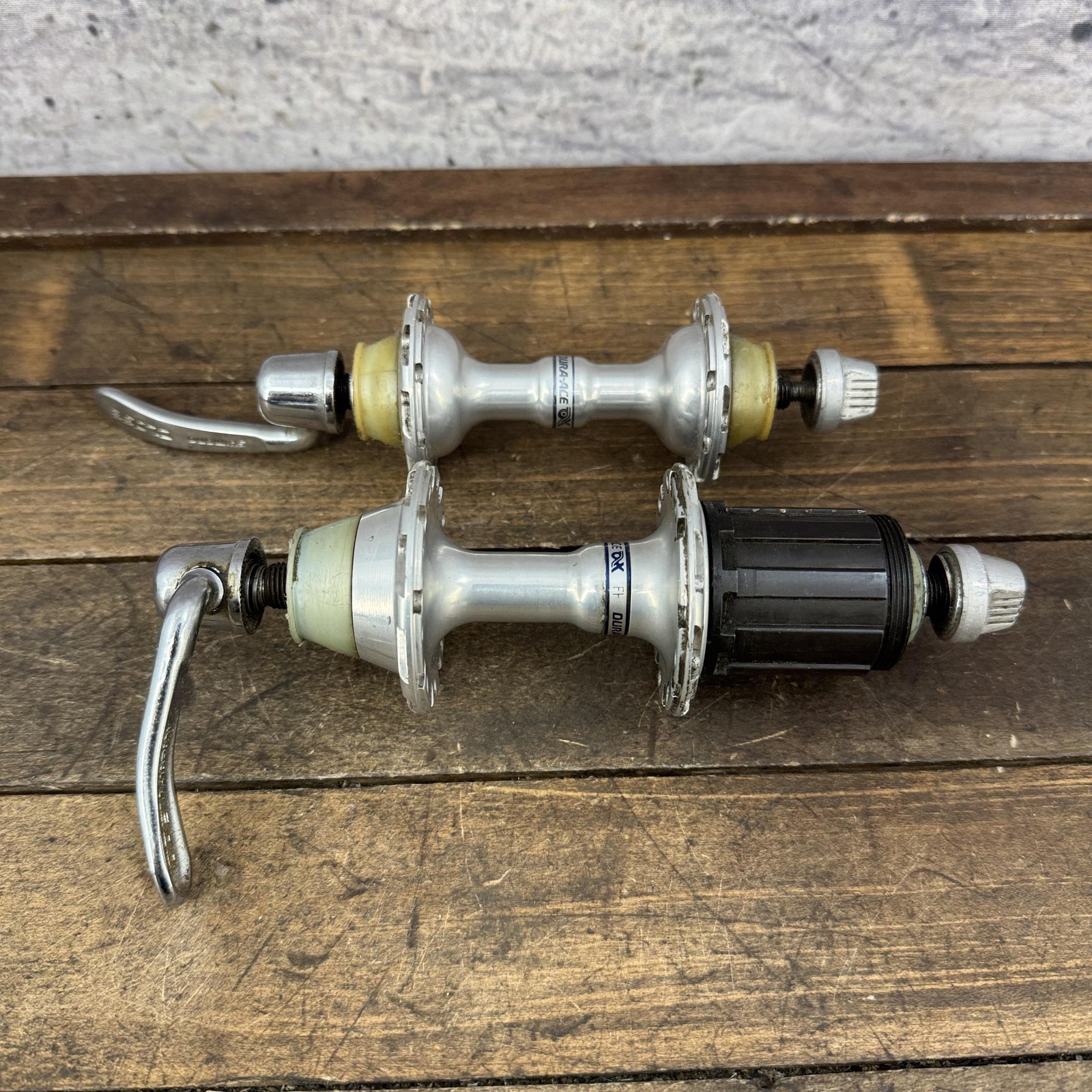 Vintage Shimano Dura-Ace AX Hub Set 7300 Aero 1980s Road Bike Front Rear OX