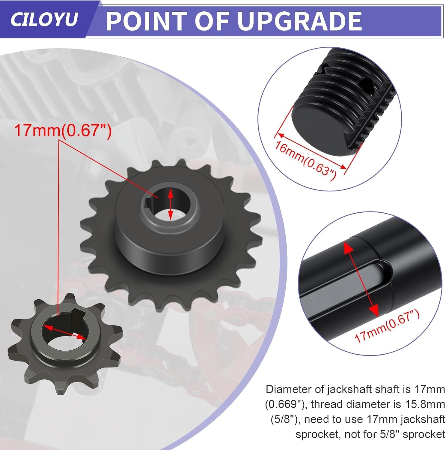 Lightweight Mini Bike Jackshaft Kit with 420 Chain – Smooth & Reliable Drive