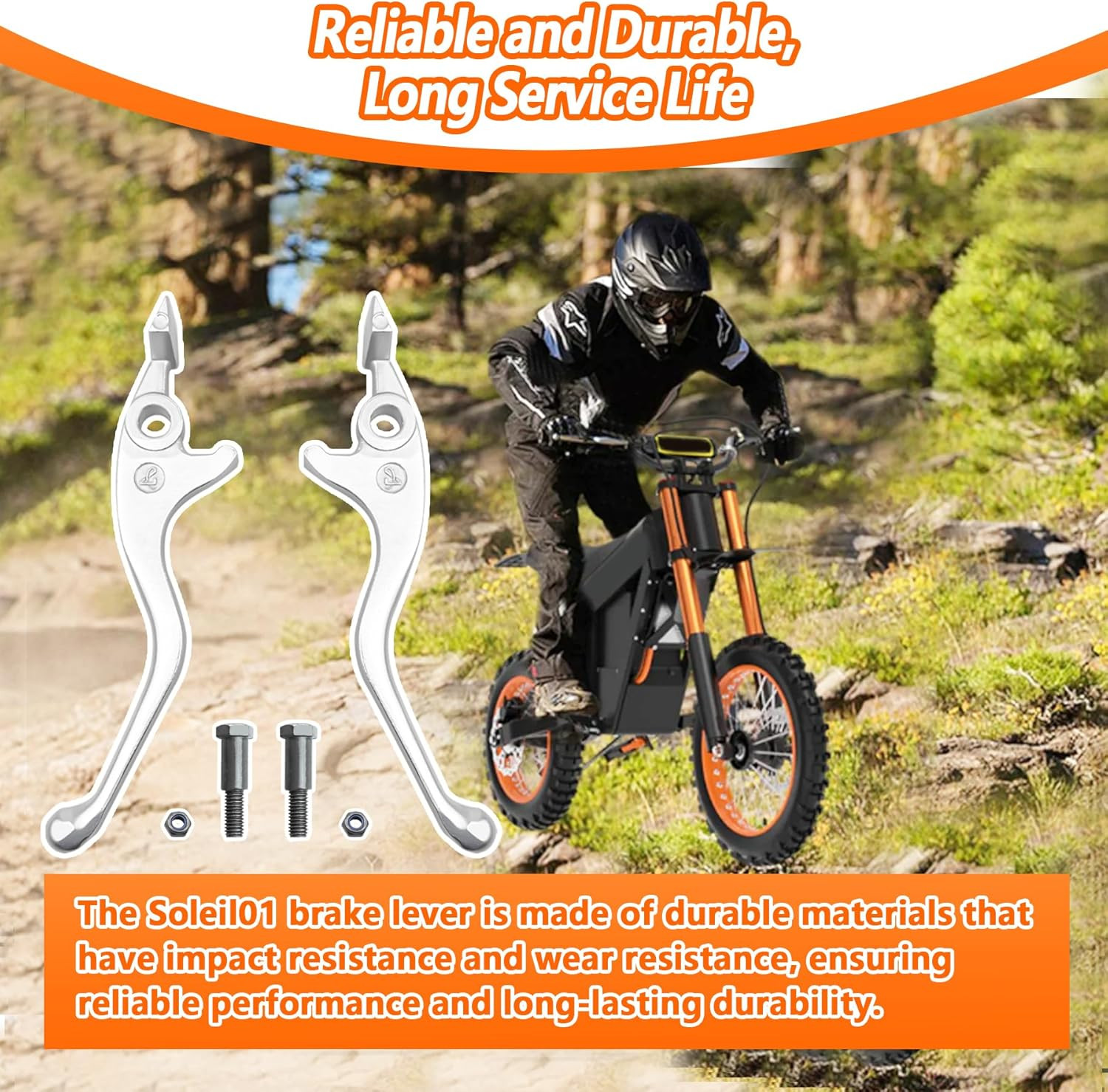 1 Pair Left and Right Lever Handbrake Fit for Tuttio Soleil01 E-Bike Brake Lever