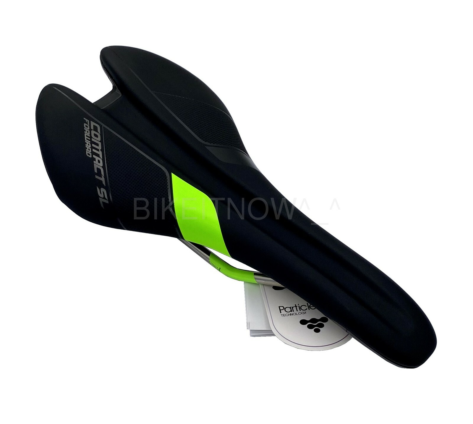 Giantt Contact SL Forward Saddle Black/Green for Road/Race Bike 273 x 130 mm