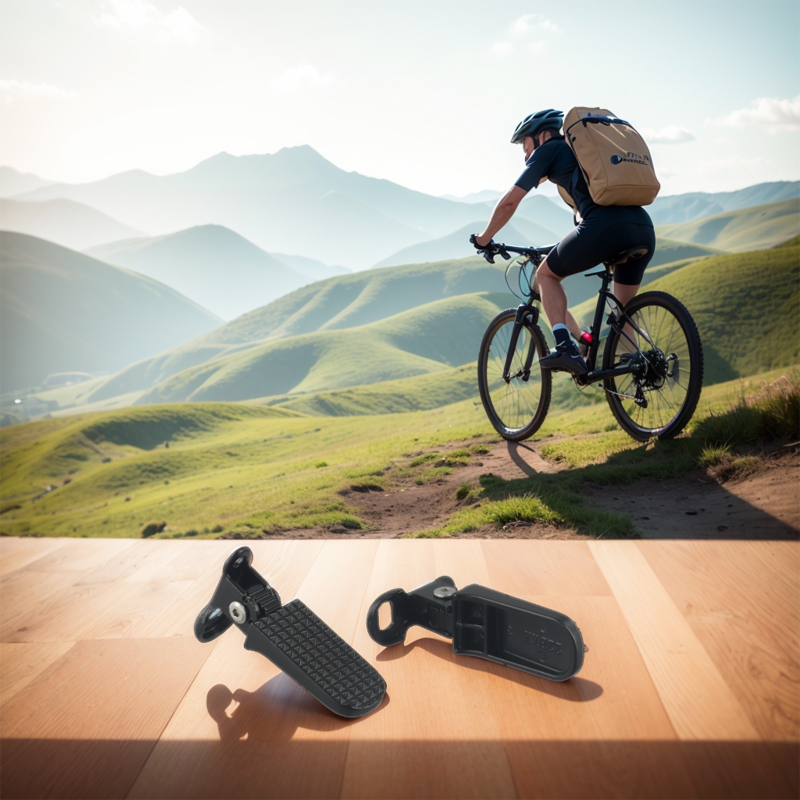 Easy to Store Electric Bike Rear Footrest Peg Lightweight Foldable Pedal