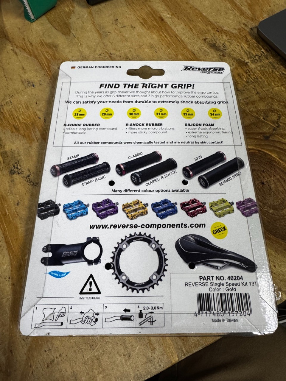 Reverse Single Speed Kit – 13T – Gold