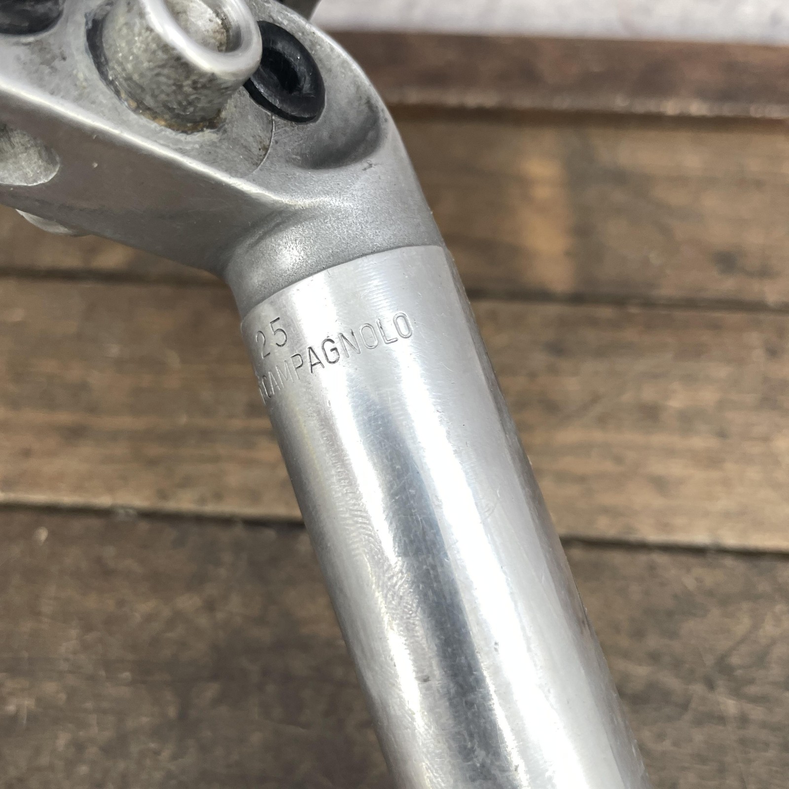 Vintage Campagnolo Seatpost 25mm French Silver Alloy 200mm Road Parts Only
