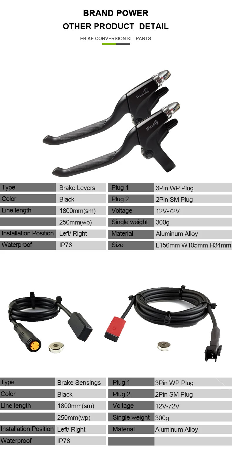 Ebike JN 17A Three-Mode Sinewave with V889 115PDD MS-BK-2R TT-008 KT-BZ-4(8) Use