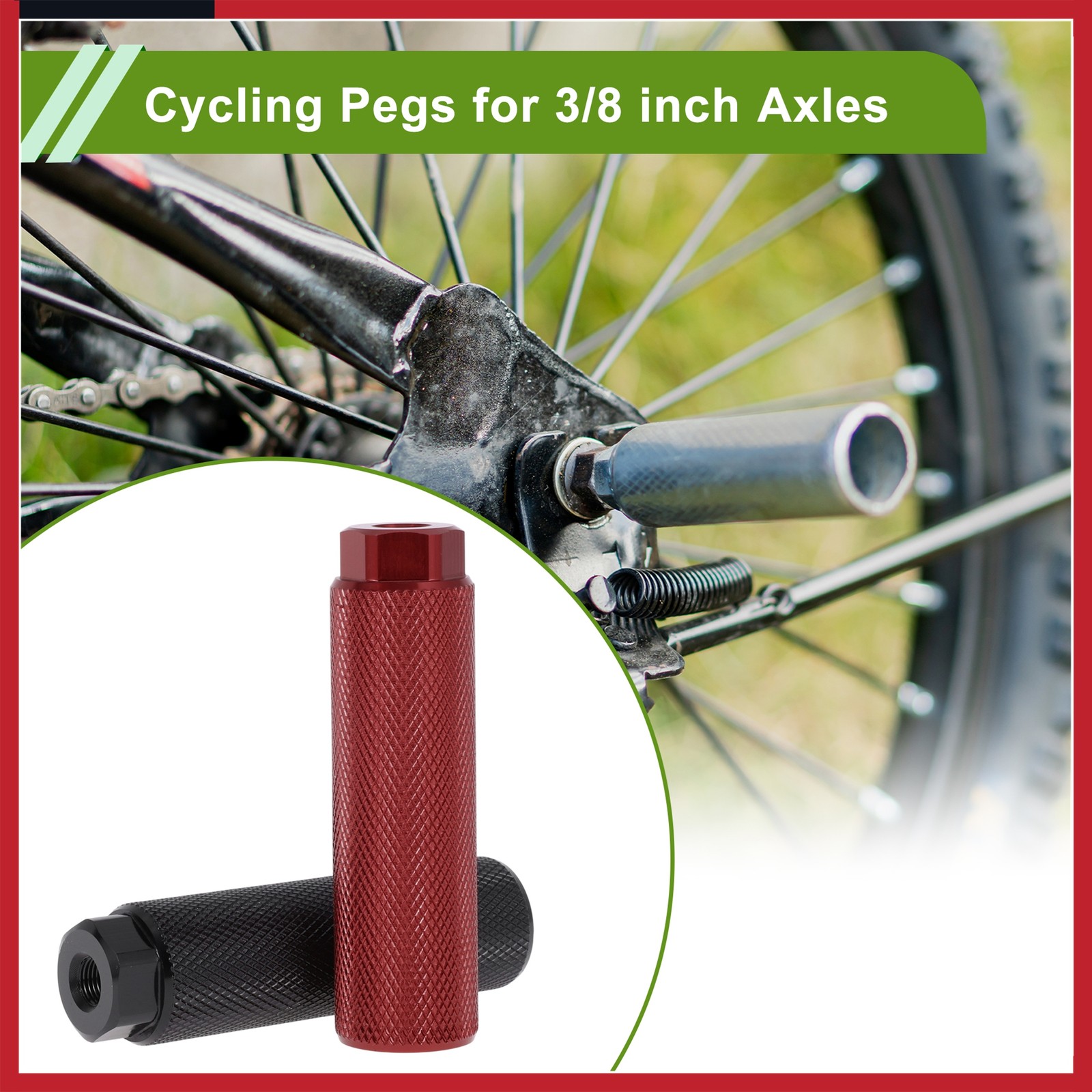 4 Pcs Bike Pegs 100mm Bicycle Backseats Stands Cycling Foot Pegs