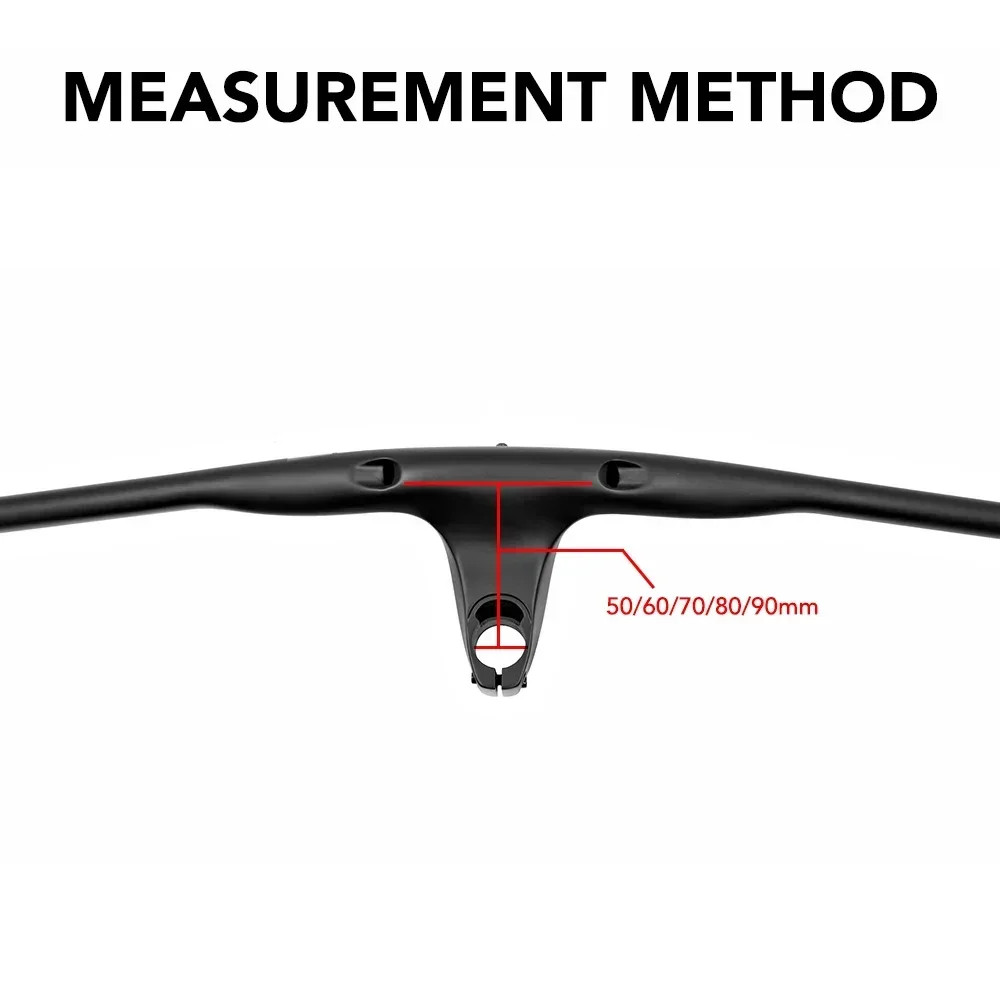 Carbon Fiber Integrated MTB Handlebar -17 Degree Internal Cable 50mm-90mm Stem