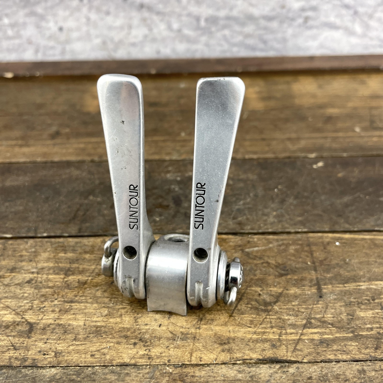 Vintage Suntour Friction Shift Lever Set Single Parts Only Mount Base Cracked