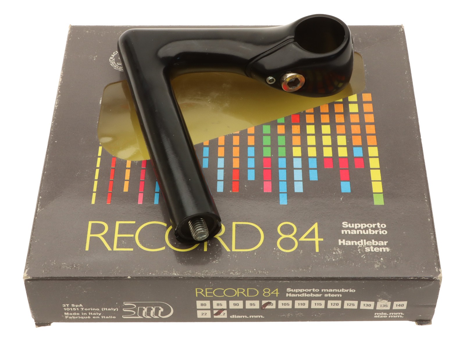 3ttt 1″ Record 84 22.2mm Quill Stem 100mm 26mm Clamp Black -17° NEW NIB NOS