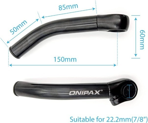 Bicycle Bar Ends Comfortable Ergonomic for MTB Bikes 7/8” Handlebar (1 Pair)