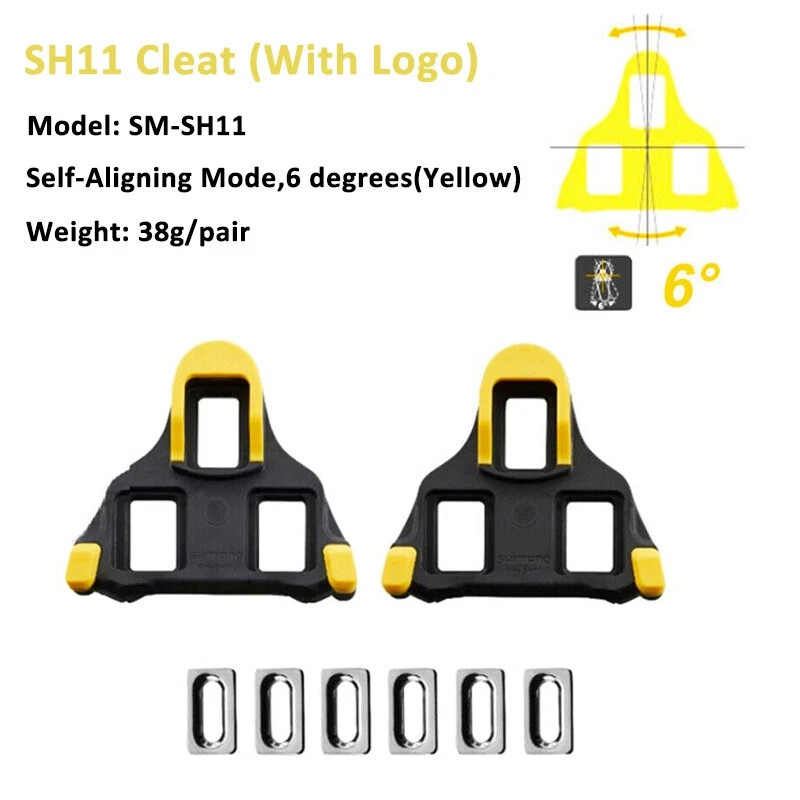 1 Pair Shimano SM-SH11 Cleat set 6 Degree Float SPD-SL Road Bike Pedal Cleats,