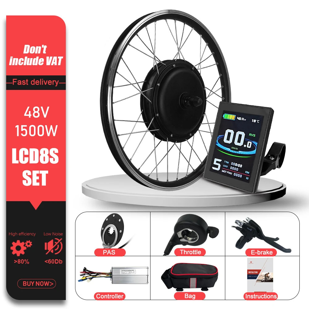 Mountain Electric Bike 48V 1500W Brushless Rear Cassette Hub Motor 20-29in 700C