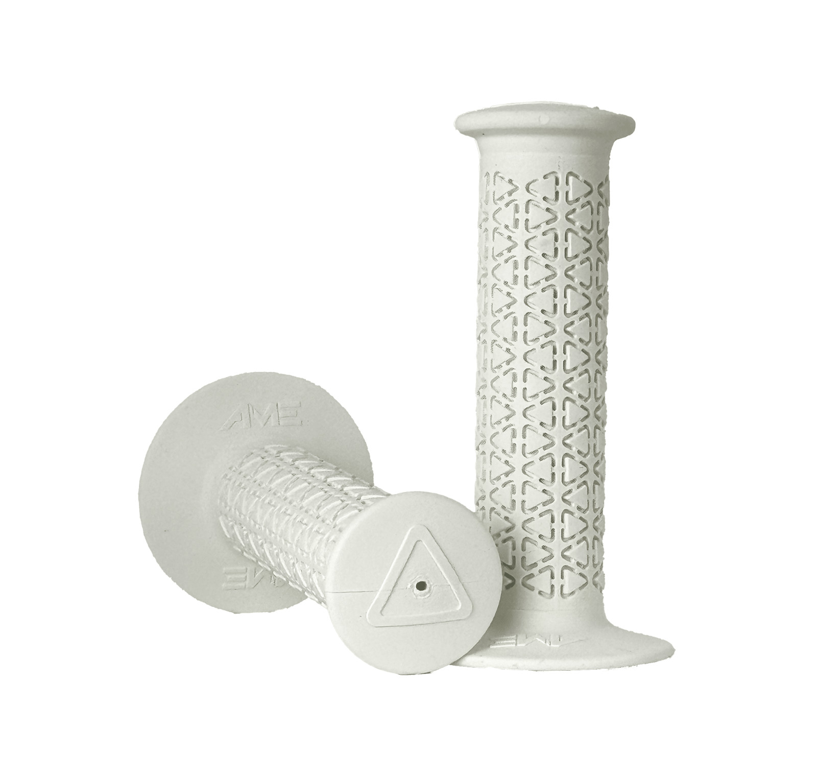 A’ME BMX Grips Round Pattern White Made in USA Old School Reissue