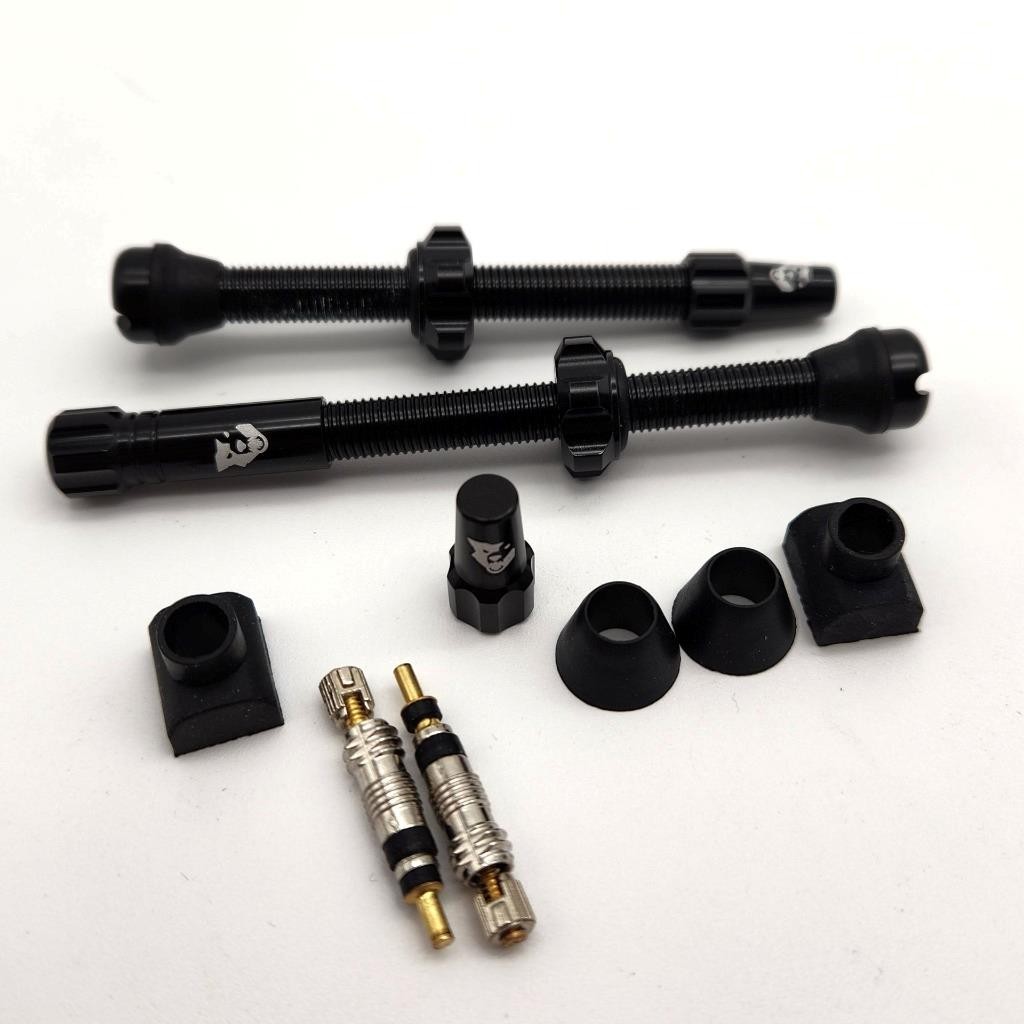 Wolf Tooth 60mm Tubeless Bicycle Valve Stem Kit Black NO PACKAGE