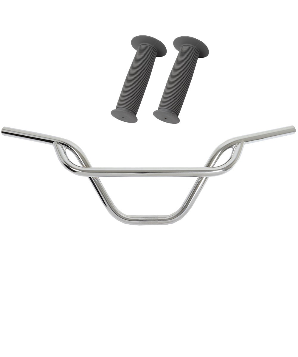 PRO+ 325 Chrome Handlebar & Gray Mushroom Grips