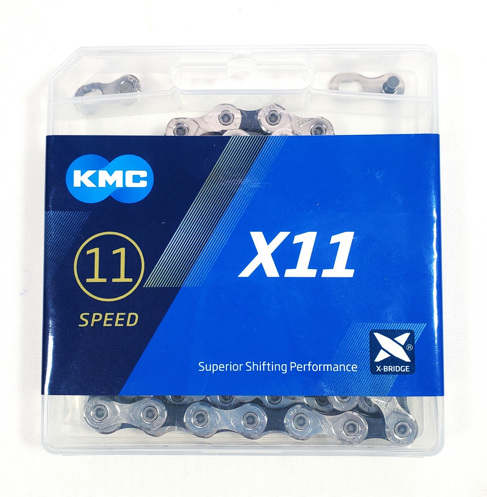 KMC X11 1/2×11/128x118L 11Speed 11spd Chain Silver Black