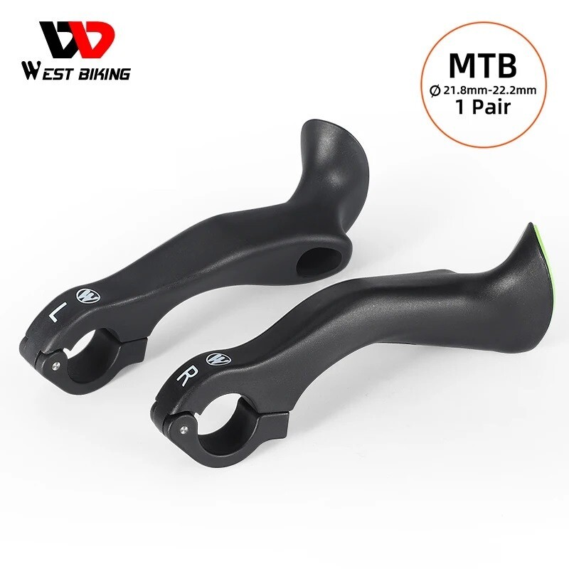 WEST BIKING MTB Bike Handlebar Bar Ends Ergonomic Extended Bicycle Bar Ends