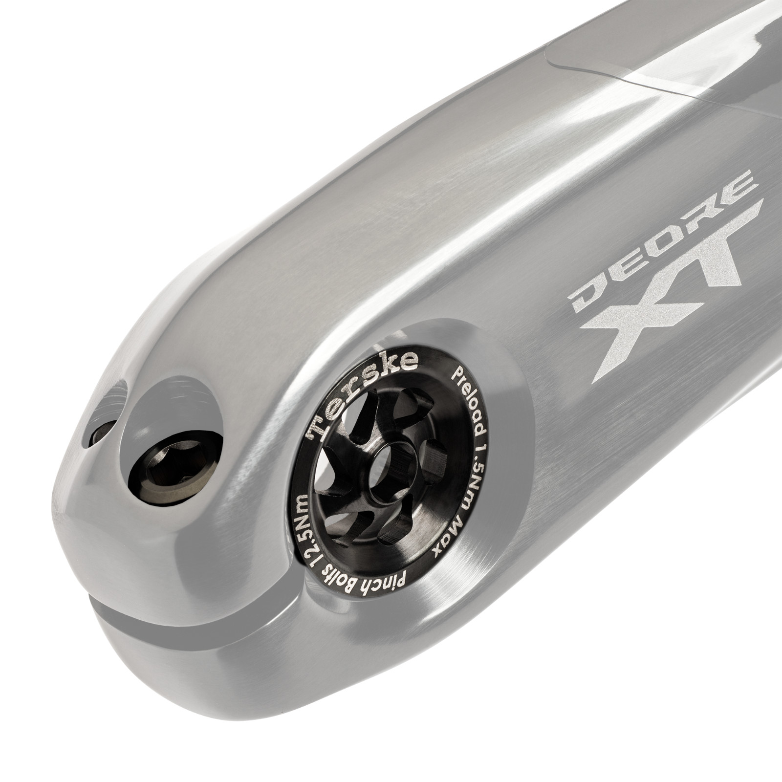 Black Titanium Preload Cap and Bolt Set for Shimano Hollowtech II Cranksets