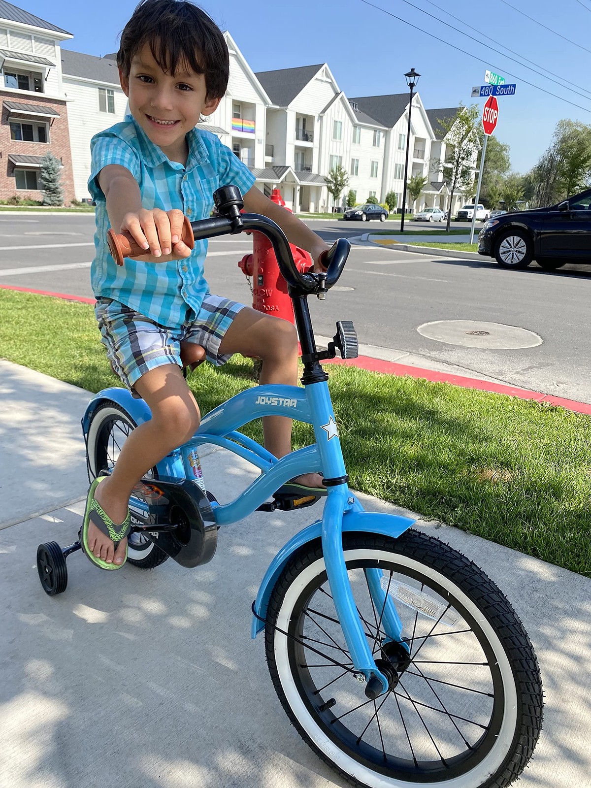 Joystar 14 Inch Kids Bike Training Wheels For Ages 3-5 Years Old Girls Boys