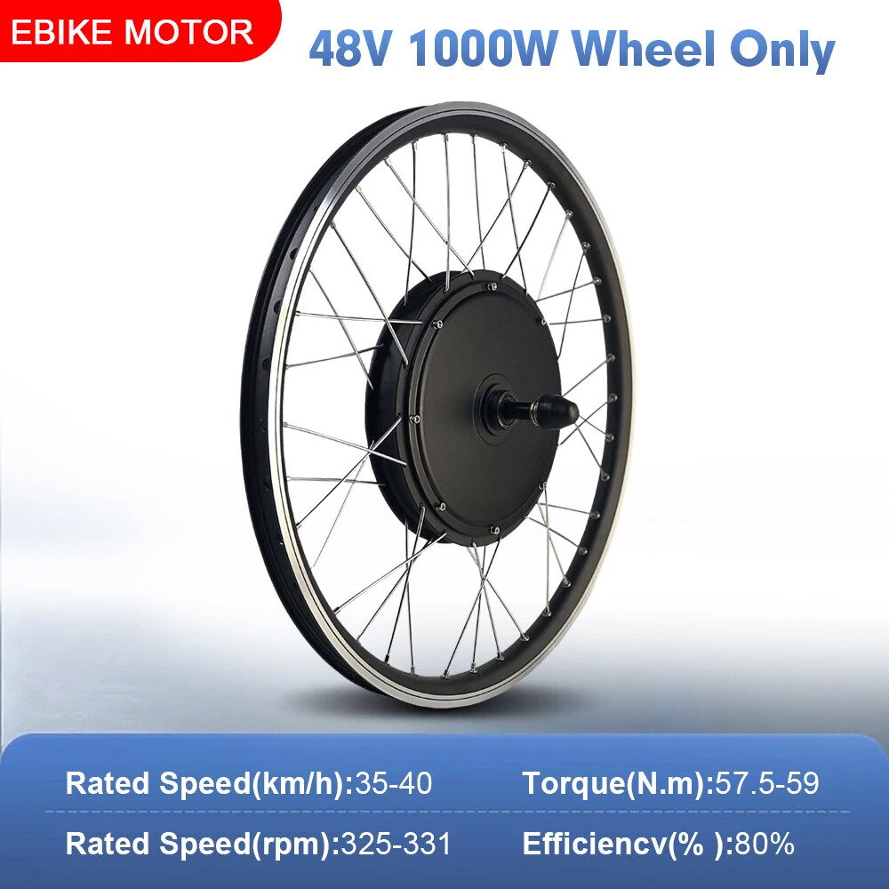 MTB Electric Bike Conversion Kit 48V 1000W Brushless Rear Rotate Hub Motor Wheel