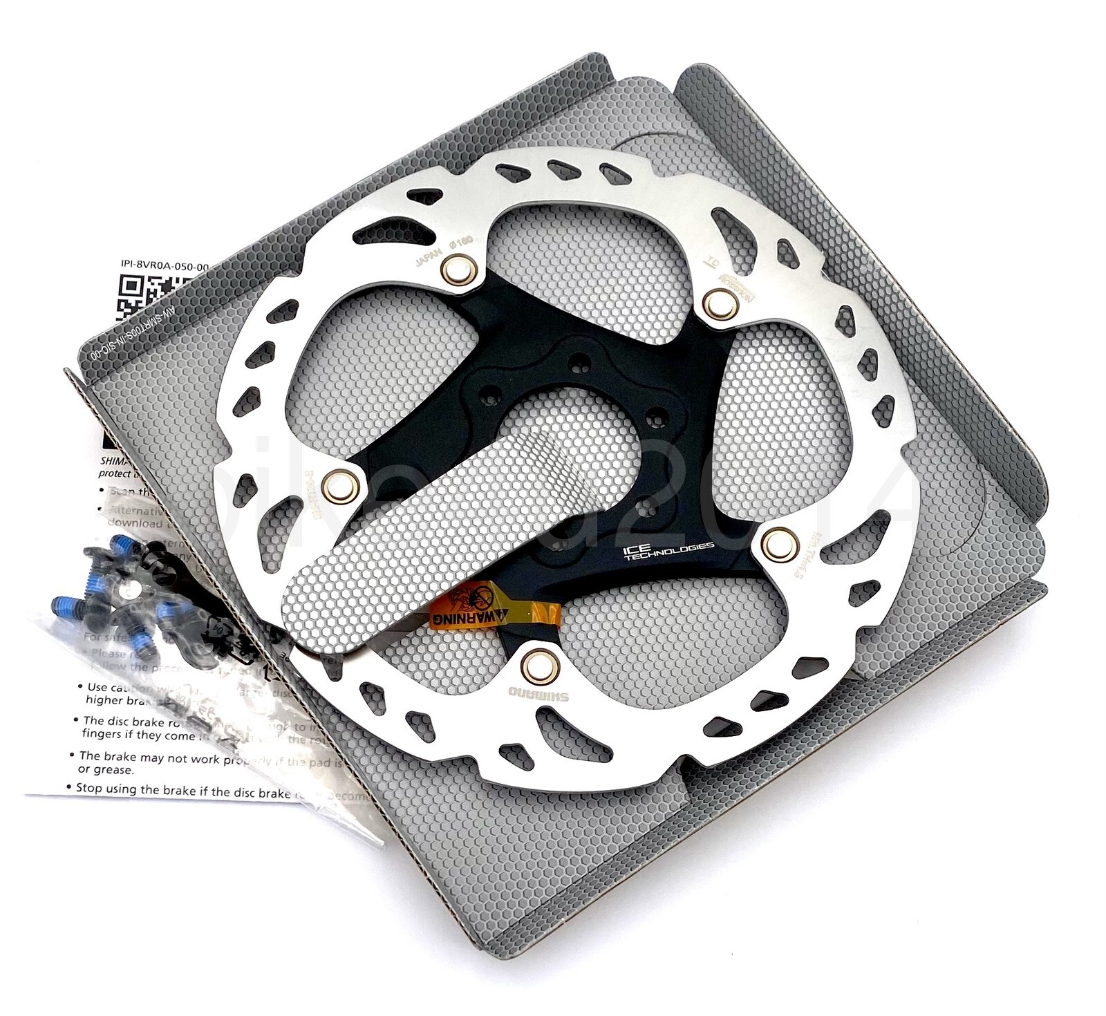 Shimano DEORE XT SM-RT86 6-Bolt 160mm,ICE-TECH Bicycle Bike Disc Brake Rotor