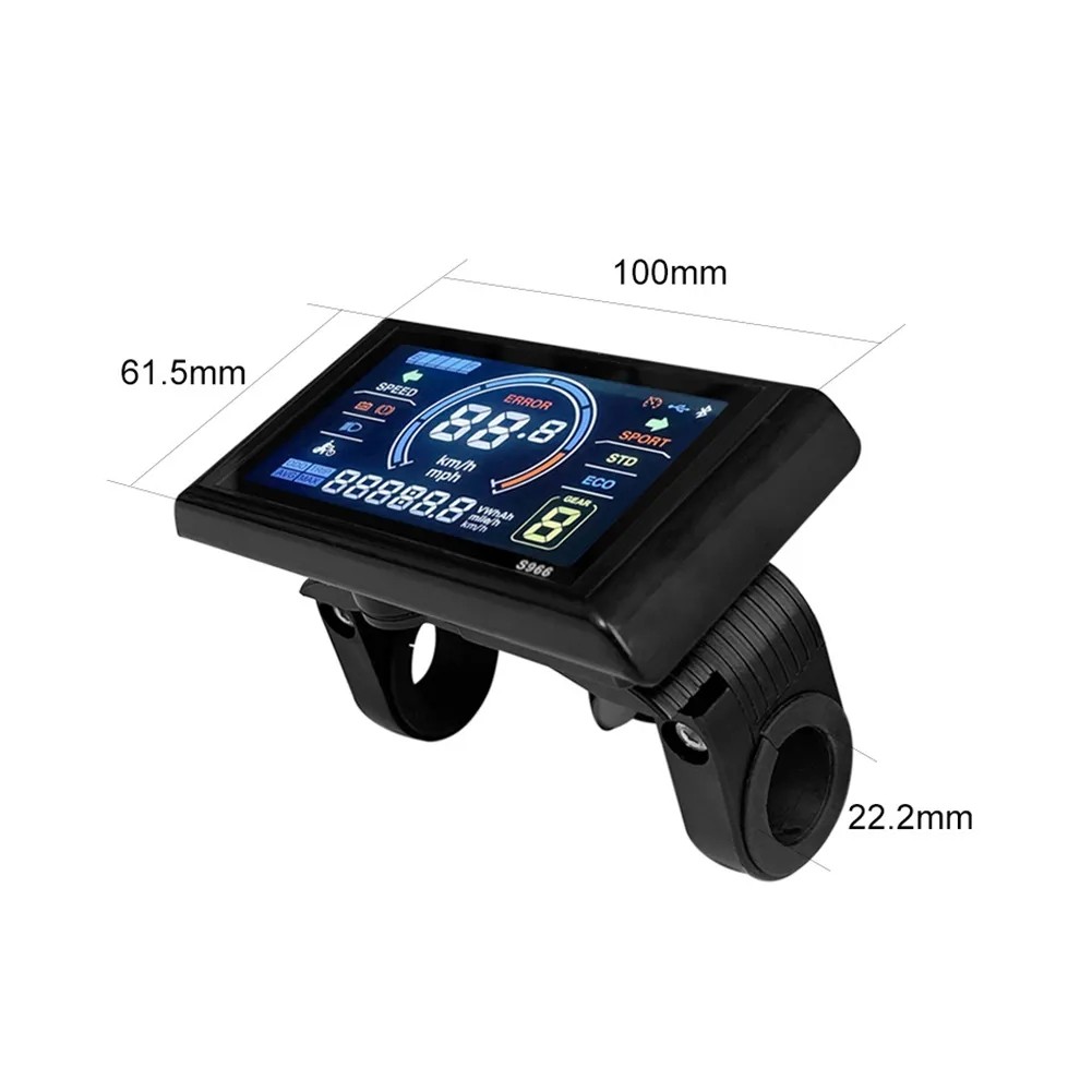 E-bike 24V-72V S966 Colorful LCD Display Control Panel Meter with NFC Card HAU