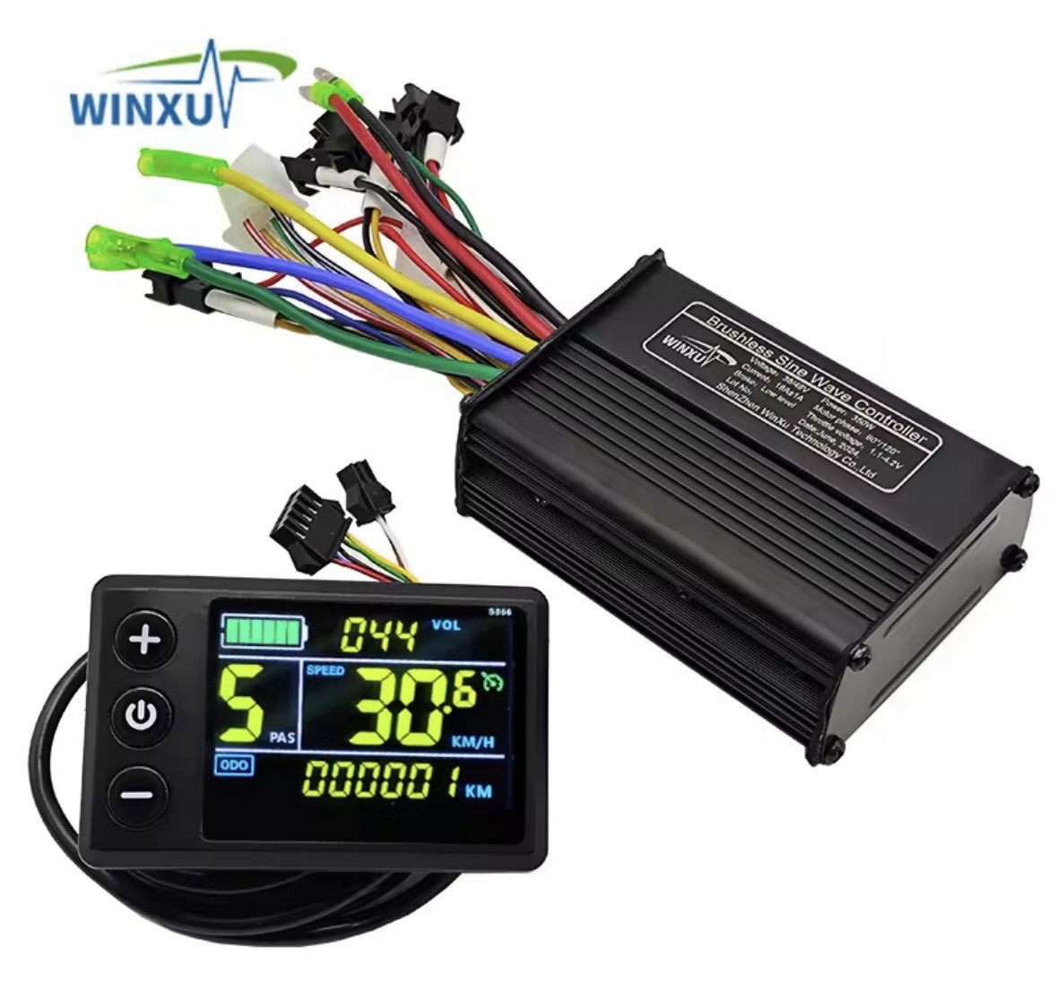 Universal Controller E-bike E Scooter 500W 25A Controller, 36V/48V Throttle