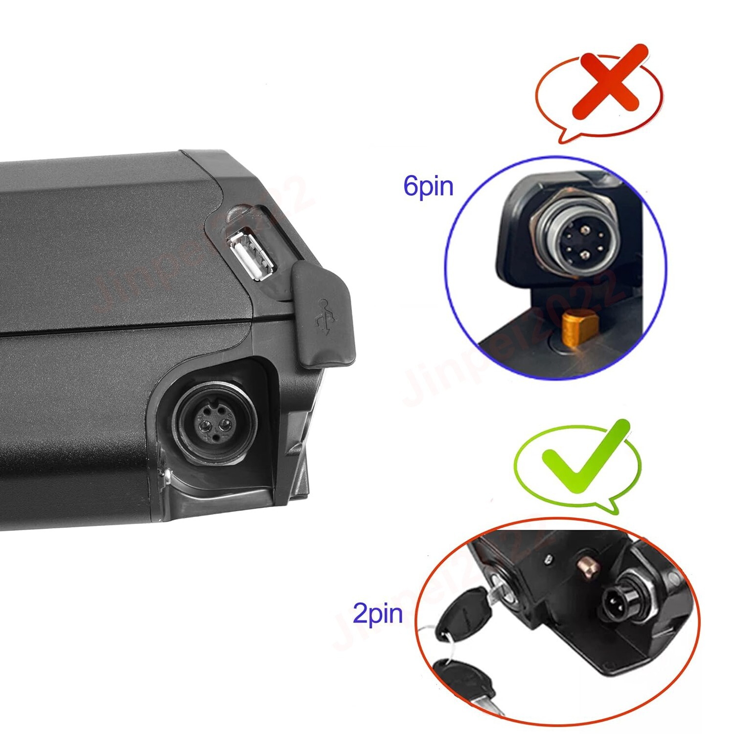 Reention Dorado Battery Mounting Base Holder with Top & Bottom Bracket Lock Keys