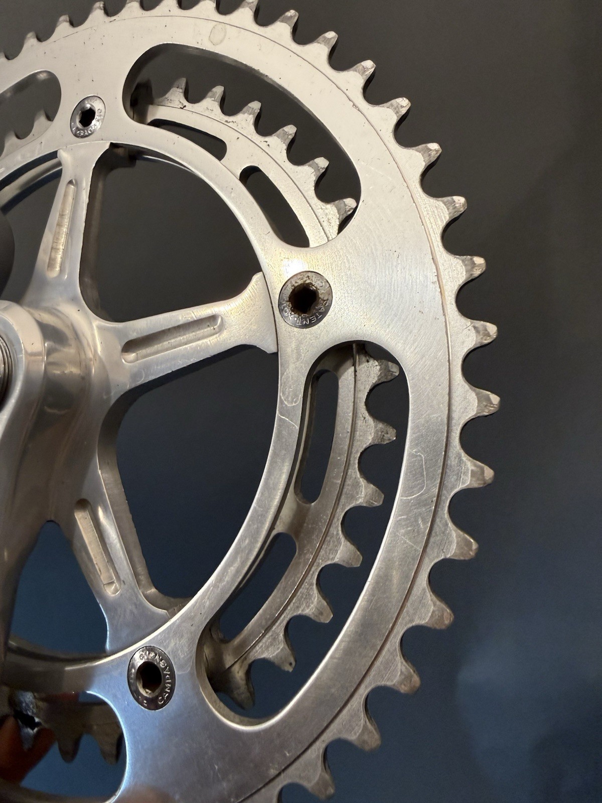 ~ Vintage Campagnolo Nuovo Record Strada Crankset 52/42T 170mm – No Date ~